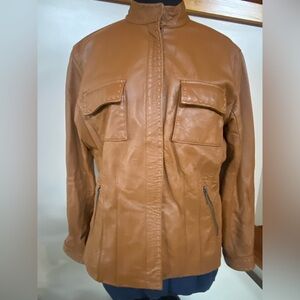 Chico's Tan Leather Jacket